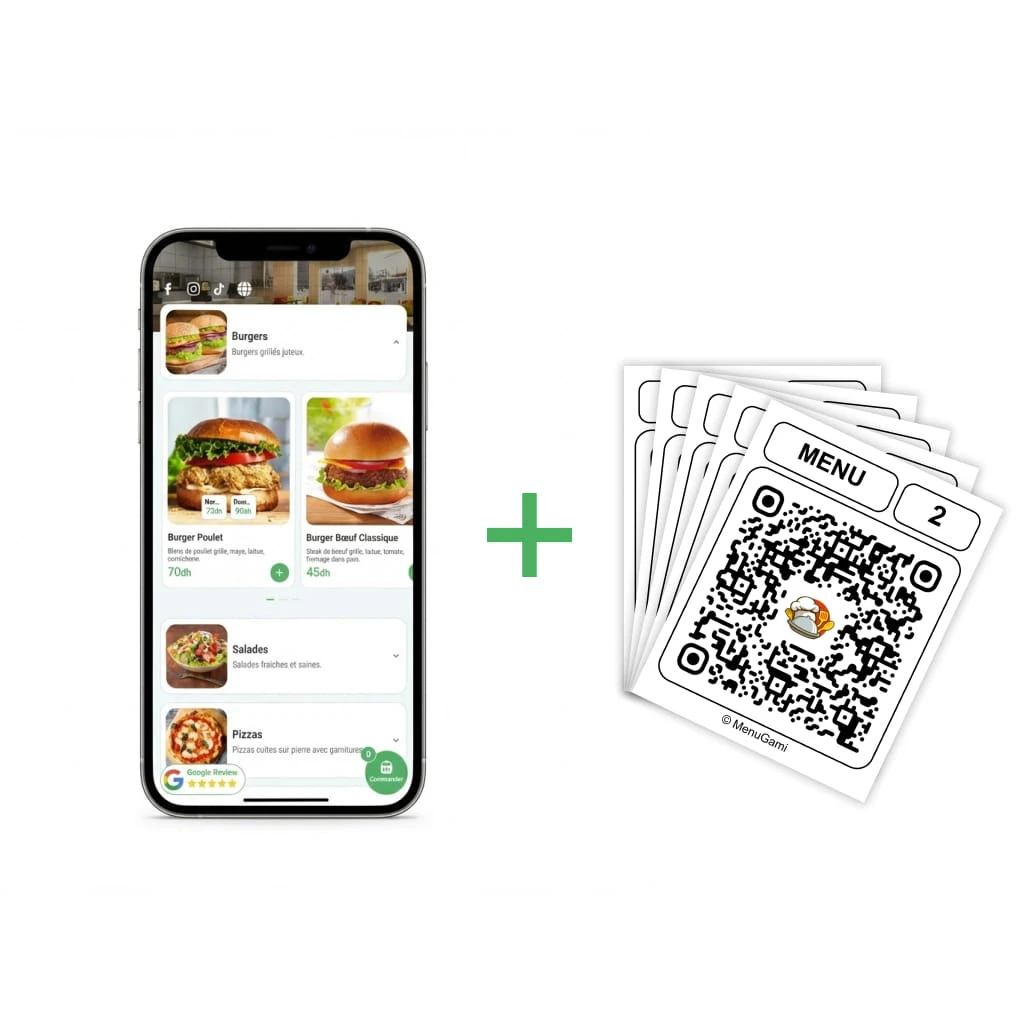 Menu + stickers